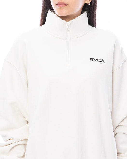 【OUTLET】RVCA レディース BANDANA BOX LOGO HALF ZIP トレーナー【2023年秋冬モデル】