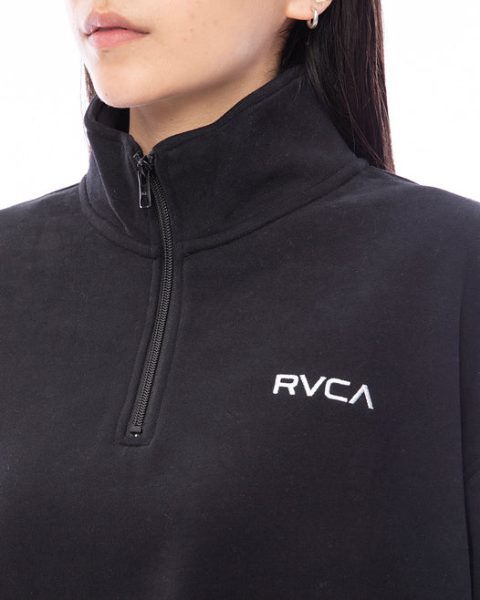 【OUTLET】RVCA レディース BANDANA BOX LOGO HALF ZIP トレーナー【2023年秋冬モデル】