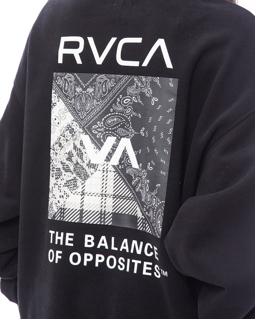 【OUTLET】RVCA レディース BANDANA BOX LOGO HALF ZIP トレーナー【2023年秋冬モデル】