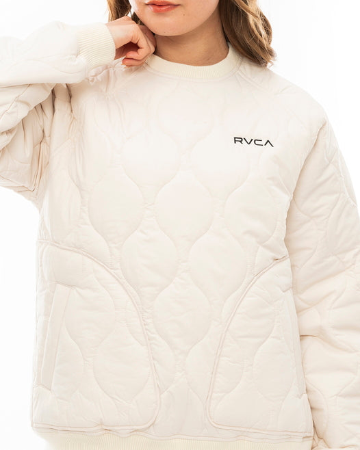 【OUTLET】RVCA レディース QUILTTED CREW トレーナー【2023年冬モデル】