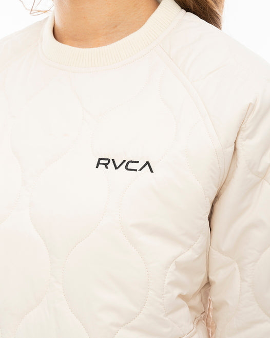 【OUTLET】RVCA レディース QUILTTED CREW トレーナー【2023年冬モデル】