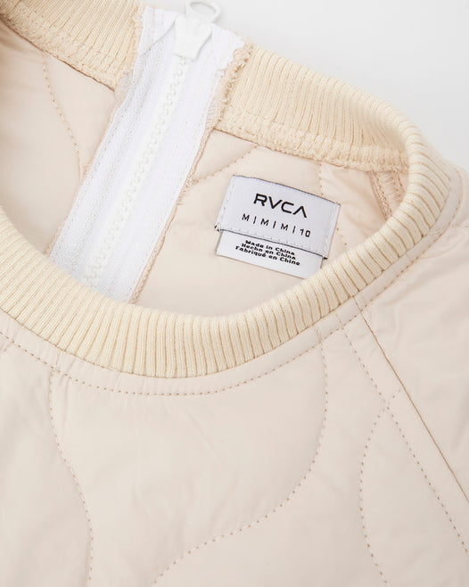 【OUTLET】RVCA レディース QUILTTED CREW トレーナー【2023年冬モデル】