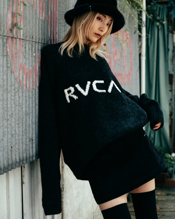 【OUTLET】RVCA レディース BIG RVCA KNIT セーター【2023年秋冬モデル】