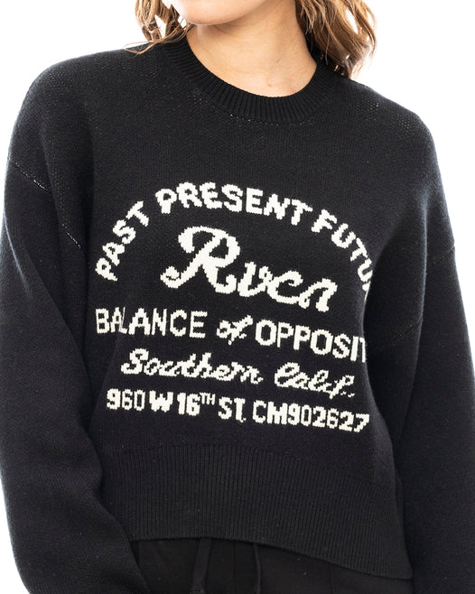 【OUTLET】RVCA レディース LETTERING KNIT セーター【2023年冬モデル】