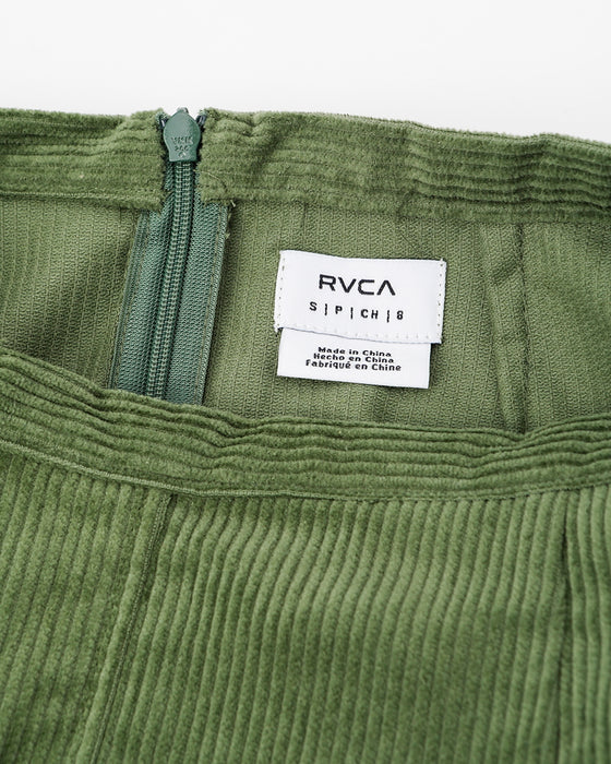 【OUTLET】RVCA レディース CORDUROY MINI SKIRT スカート【2023年秋冬モデル】