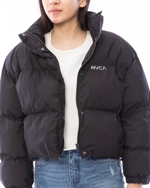 【OUTLET】RVCA レディース SMALL RVCA PUFFER JACKET ジャケット【2023年秋冬モデル】