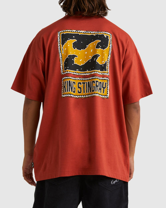 【OUTLET】【直営店限定】BILLABONG メンズ 【KING STINGRAY】 KS BOX WAVE SS Ｔシャツ 【2024年春夏モデル】