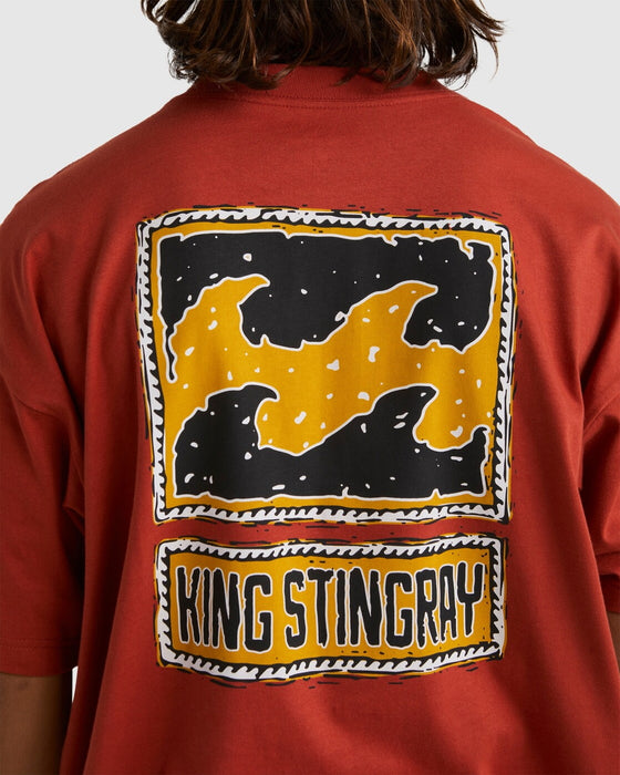 【OUTLET】【直営店限定】BILLABONG メンズ 【KING STINGRAY】 KS BOX WAVE SS Ｔシャツ 【2024年春夏モデル】