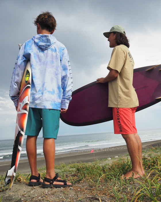 ◆ビーチタオルプレゼント対象◆BILLABONG メンズ 【FOR SAND AND WATER】 SURF FLEX ZIP ラッシュガード 【2024年春夏モデル】