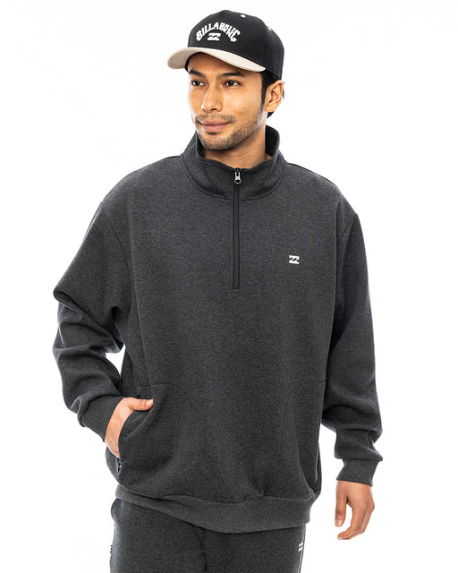 BILLABONG メンズ WAVE LAYER HALF ZIP スウェットジャケット BKH 【2024年秋冬モデル】 XL / BKH