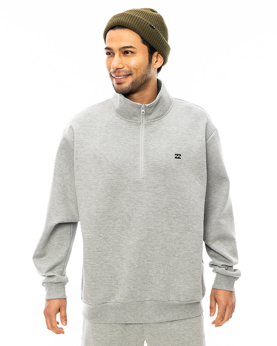 BILLABONG メンズ WAVE LAYER HALF ZIP スウェットジャケット GRH 【2024年秋冬モデル】 XL / GRH