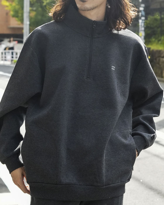 【SALE】BILLABONG メンズ WAVE LAYER HALF ZIP スウェットジャケット BKH 【2024年秋冬モデル】