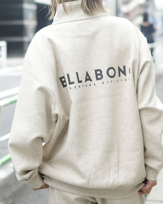 【SALE】BILLABONG メンズ WAVE LAYER HALF ZIP スウェットジャケット OAT 【2024年秋冬モデル】