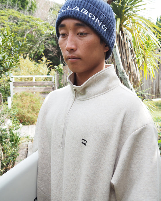 BILLABONG メンズ WAVE LAYER HALF ZIP スウェットジャケット OAT 【2024年秋冬モデル】 XL / OAT