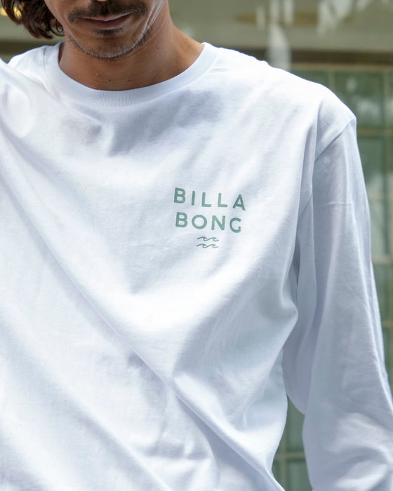 【SALE】BILLABONG メンズ DECAF ロンＴ WHT 【2024年秋冬モデル】