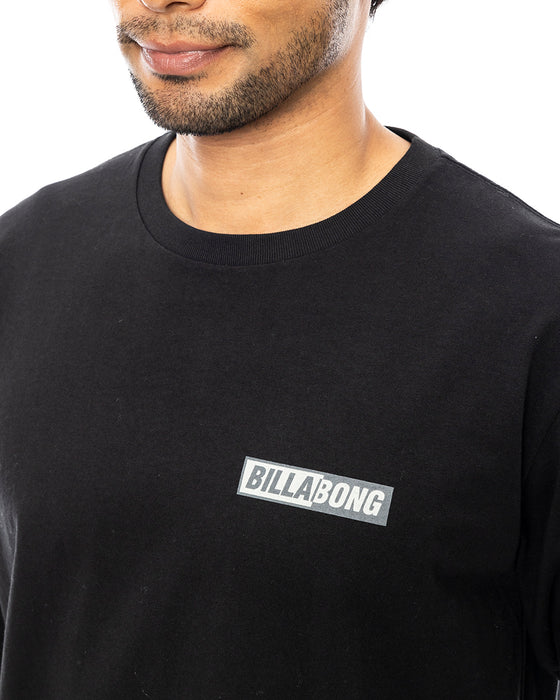 BILLABONG メンズ BACK LOGO ロンＴ BLK 【2024年秋冬モデル】 XL / BLK