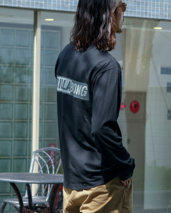 【SALE】BILLABONG メンズ BACK LOGO ロンＴ BLK 【2024年秋冬モデル】