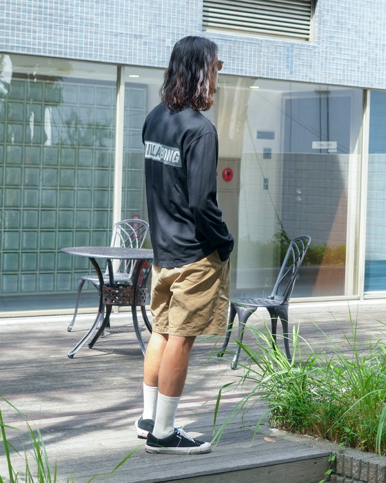 【SALE】BILLABONG メンズ BACK LOGO ロンＴ BLK 【2024年秋冬モデル】