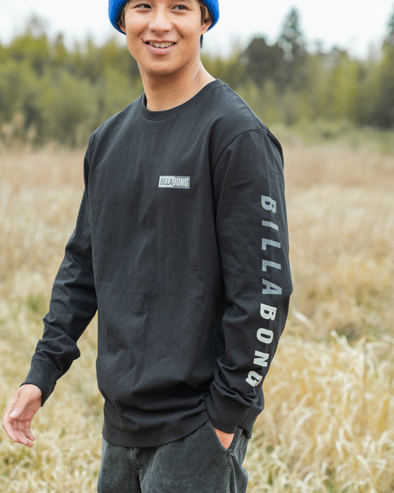 BILLABONG メンズ BACK LOGO ロンＴ BLK 【2024年秋冬モデル】 XL / BLK