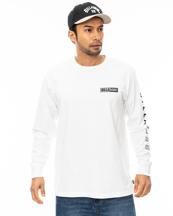 BILLABONG メンズ BACK LOGO ロンＴ WHT 【2024年秋冬モデル】 XL / WHT