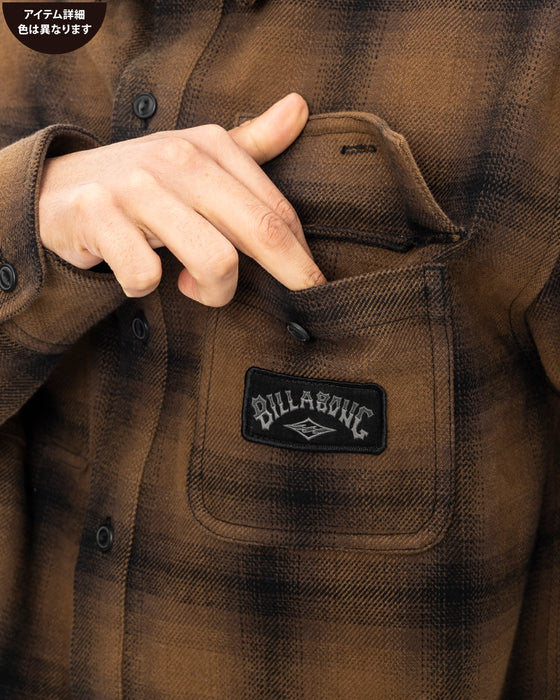 BILLABONG メンズ HEAVY FLANNEL 長袖シャツ DGN 【2024年秋冬モデル】 XL / DGN