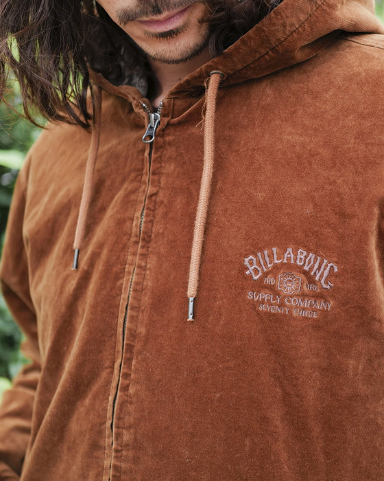 ◇2025年カレンダープレゼント◇BILLABONG メンズ INDIGO VELOUR ジャケット TAN 【2024年秋冬モデル】