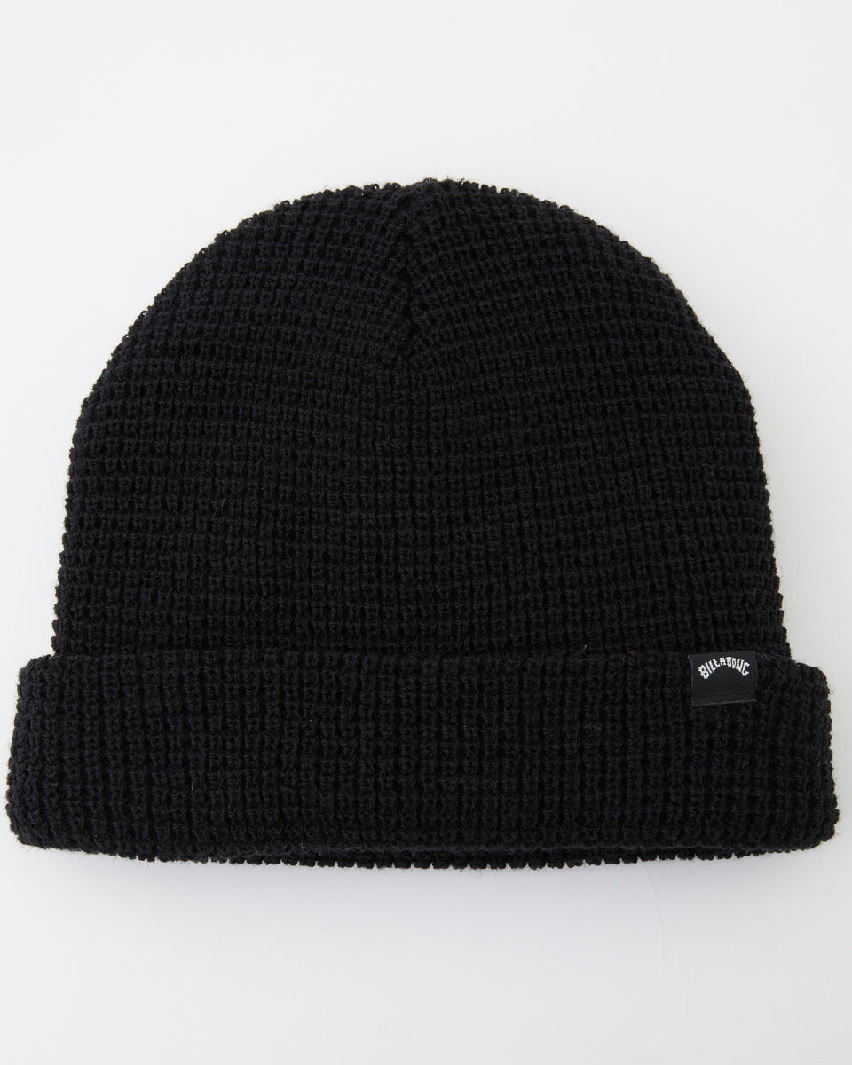 OUTLET】BILLABONG メンズ WAFFLE BEANIE ビーニー BLK 【2024年秋冬