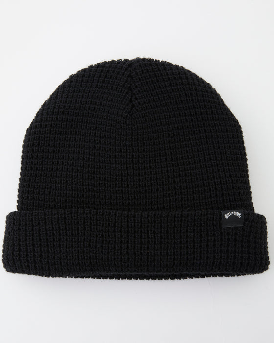 BILLABONG メンズ WAFFLE BEANIE ビーニー BLK 【2024年秋冬モデル】 F / BLK