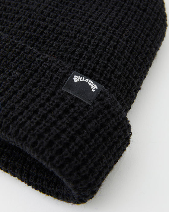 BILLABONG メンズ WAFFLE BEANIE ビーニー BLK 【2024年秋冬モデル】 F / BLK