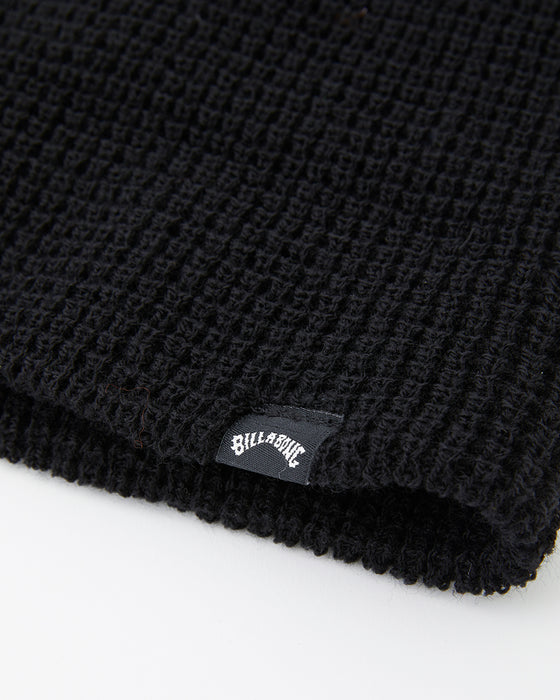 BILLABONG メンズ WAFFLE BEANIE ビーニー BLK 【2024年秋冬モデル】 F / BLK