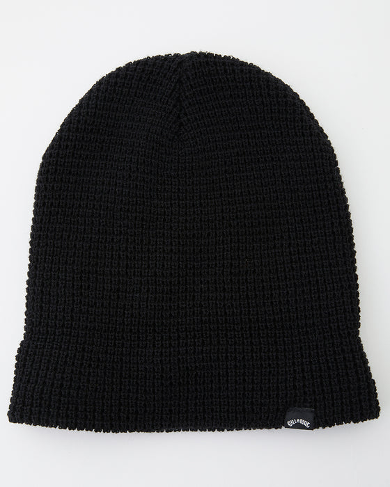 BILLABONG メンズ WAFFLE BEANIE ビーニー BLK 【2024年秋冬モデル】 F / BLK