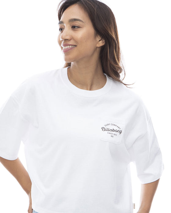 【OUTLET】BILLABONG レディース 【Shino's Favorite Items】 ARCH LOGO CROPPED TEE クロップドＴシャツ 【2024年春夏モデル】