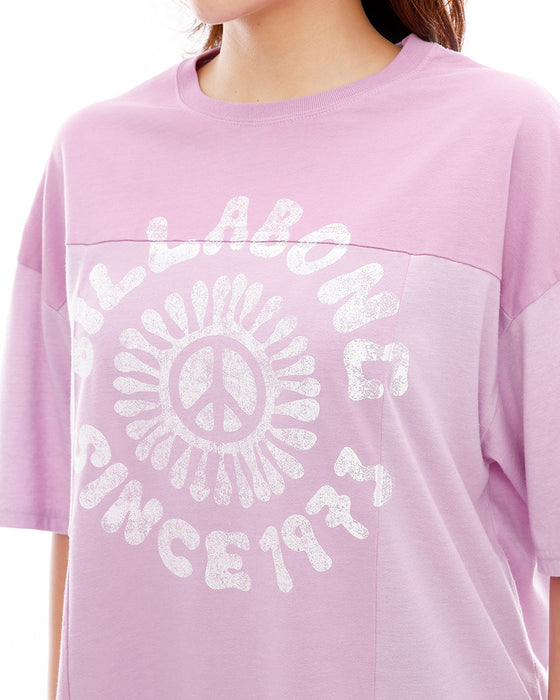 【OUTLET】BILLABONG レディース PEACE OUT LOOSE TEE Ｔシャツ 【2024年春夏モデル】