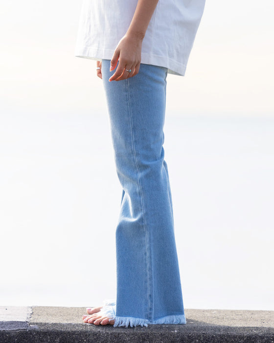 【OUTLET】BILLABONG レディース 【BEACH LOVER JEANS】 FRINGE FLARE DENIM ロングデニムパンツ 【2024年春夏モデル】