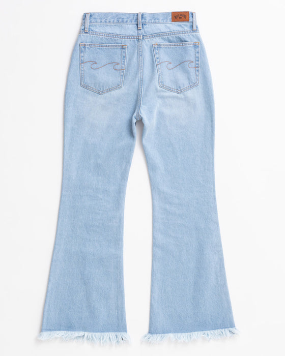 【OUTLET】BILLABONG レディース 【BEACH LOVER JEANS】 FRINGE FLARE DENIM ロングデニムパンツ 【2024年春夏モデル】