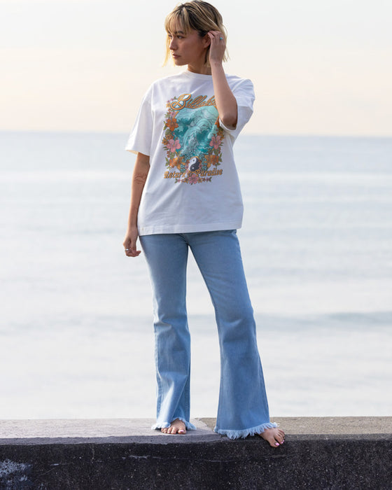 【OUTLET】BILLABONG レディース 【BEACH LOVER JEANS】 FRINGE FLARE DENIM ロングデニムパンツ 【2024年春夏モデル】