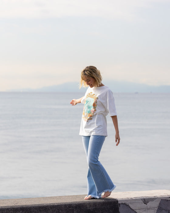 【OUTLET】BILLABONG レディース 【BEACH LOVER JEANS】 FRINGE FLARE DENIM ロングデニムパンツ 【2024年春夏モデル】