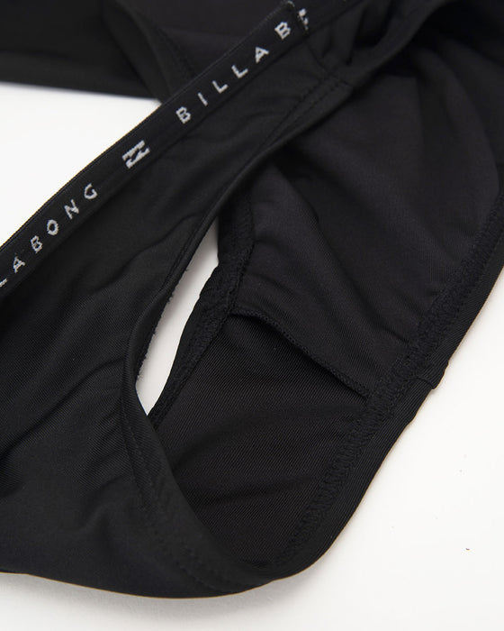 【OUTLET】BILLABONG レディース LOGO TAPE HIGH NECK BIKINI ハイネックビキニ BLK 【2024年春夏モデル】