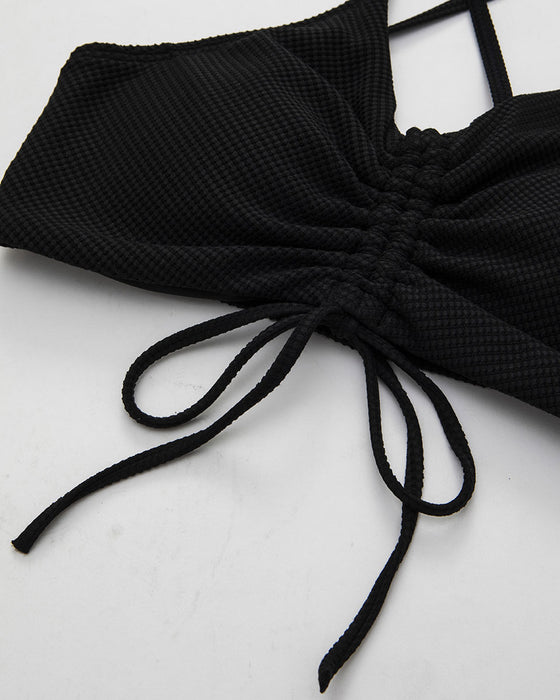 【OUTLET】BILLABONG レディース 2WAY WAFFLE BIKINI ビキニ BLK 【2024年春夏モデル】