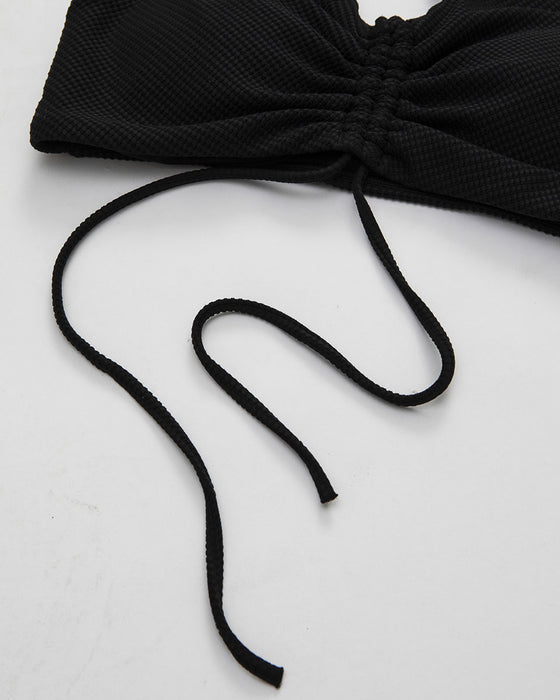 【OUTLET】BILLABONG レディース 2WAY WAFFLE BIKINI ビキニ BLK 【2024年春夏モデル】