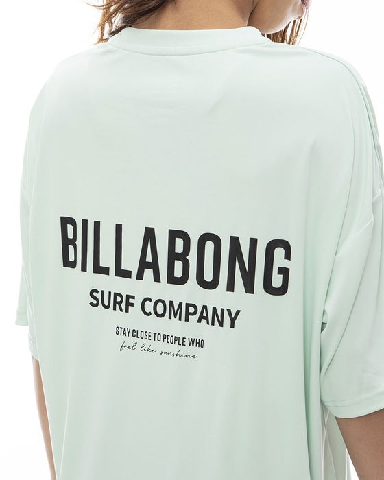 ◆ビーチタオルプレゼント対象◆BILLABONG レディース 【FOR SAND AND WATER】 LOGO BIG RASH TEE ラッシュTシャツ【2024年春夏モデル】