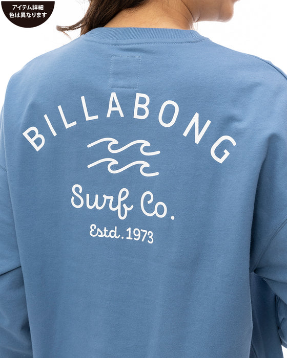 BILLABONG レディース SOFT CLEAN ARCH LOGO トレーナー BSD 【2024年秋冬モデル】 L / BSD