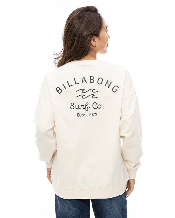 BILLABONG レディース SOFT CLEAN ARCH LOGO トレーナー WCP 【2024年秋冬モデル】 L / WCP