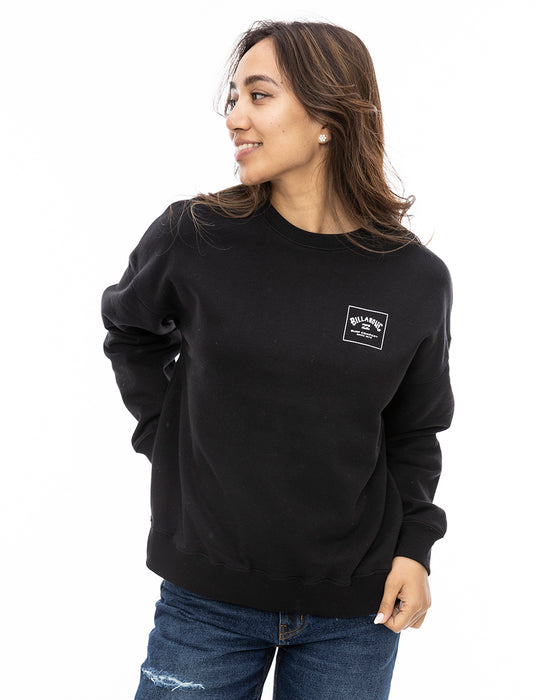 BILLABONG レディース PATTERN LOGO SWEAT C トレーナー BK2 【2024年秋冬モデル】 L / BK2