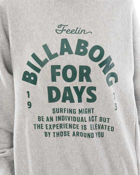 【SALE】BILLABONG レディース SIDE RIB HEAVY SWEAT トレーナー GRH 【2024年秋冬モデル】