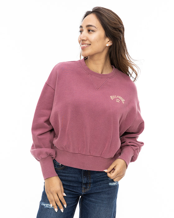 BILLABONG レディース ARCH LOGO SWEAT CREW トレーナー MQM0 【2024年秋冬モデル】 L / MQM0