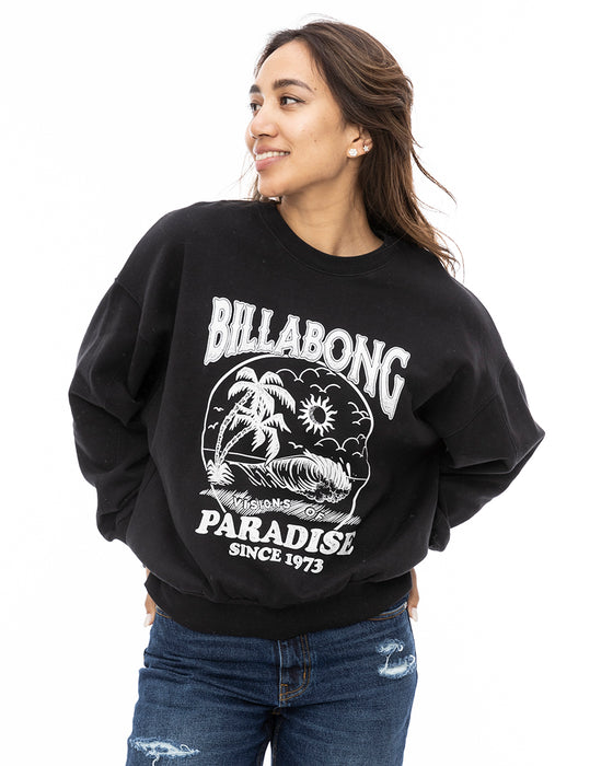 BILLABONG レディース FRESH TAKE KENDAL SW トレーナー BLK 【2024年秋冬モデル】 L / BLK