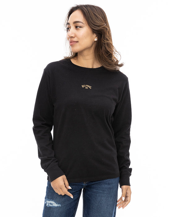 BILLABONG レディース ONE POINT LOGO LS TE ロンＴ BLK 【2024年秋冬モデル】 L / BLK