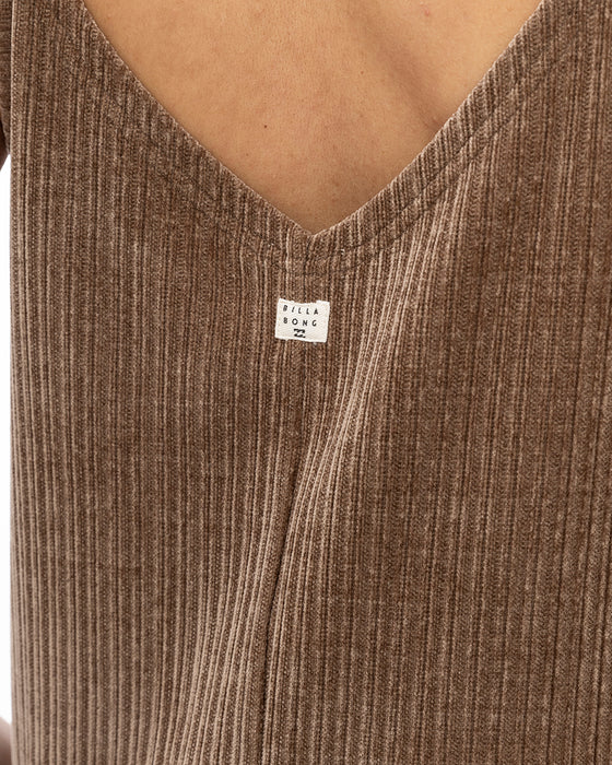 【OUTLET】BILLABONG レディース KNIT CORD ONEPIECE ワンピース BLK 【2024年秋冬モデル】