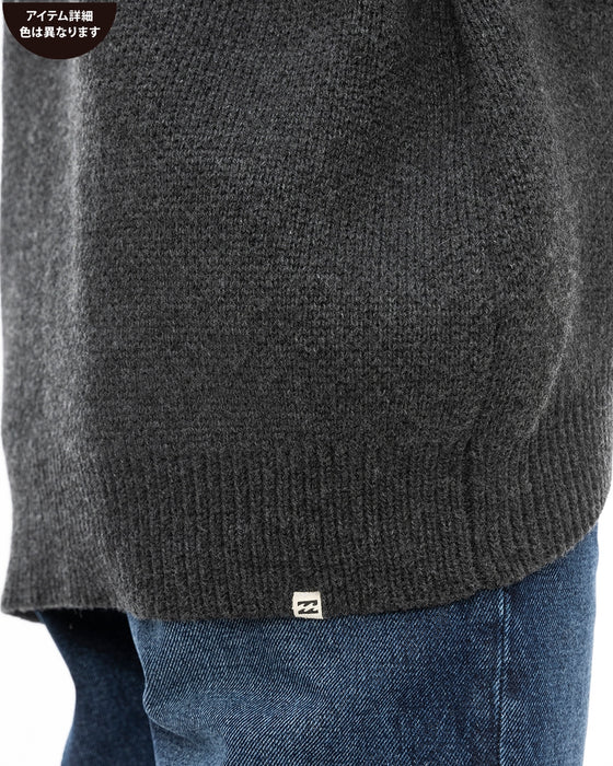 【OUTLET】BILLABONG レディース LOGO JACQUARD SWEATE セーター BLK 【2024年秋冬モデル】
